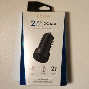 iHome DC Pro 2-Port USB Car Charger, Black